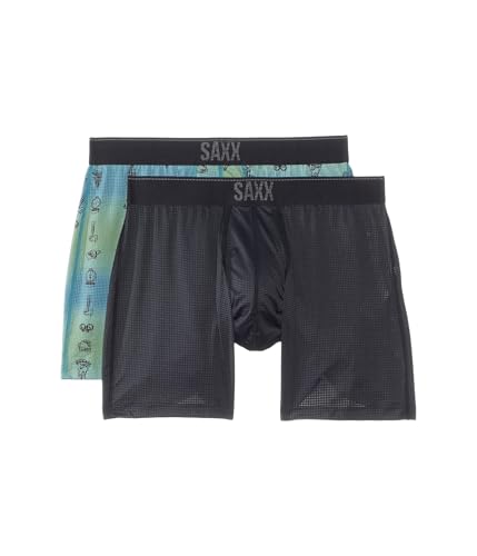 SAXX Underwear Co. Men's Quest Quick Dry Mesh Boxer Brief Fly 2pk