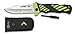 Navaja K25 Serie Energy Verde Hoja 10 cm para Caza, Pesca, Camping, Outdoor, Supervivencia y Bushcraft K25 19447 + Portabotellas de regalo