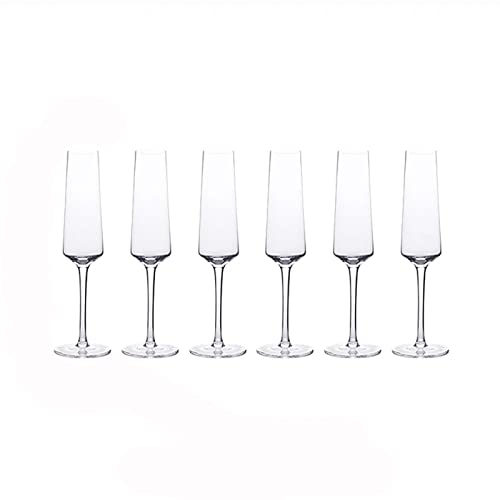 Copas de champán cristal juego de 6 unidades copas de flauta 200ml hogar y bar 2
