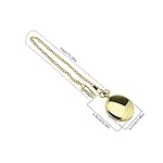 Klassische Quarz Taschenuhr Glatt poliert römische Ziffern mit dünner Kette Geschenk für Männer Frauen Geburtstag Valentinstag Gold – Bild 3