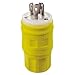 Leviton 24W49 Locking Plug, 15A, 250V, Wetguard, 2P3W