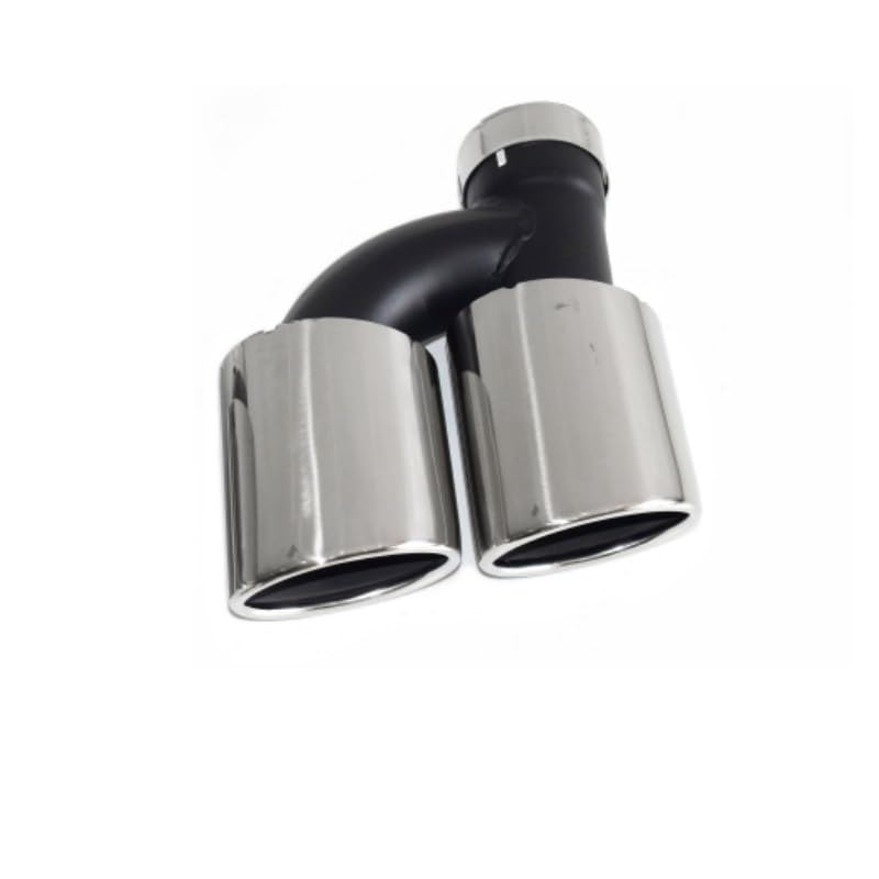 Embout silencieux noir 60mm en acier inoxydable double sortie sport