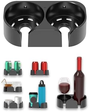 NOTMBESTM Shower Drink Holder for Beer, Drink, Wine, Bottle, Can, Coffee, Shower Beer Holder Fit for Wall or Desk Cup Organizer, Shower Cup Holder for Bath Wine Glass, Give It as a Gift (Black)