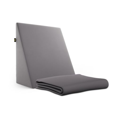 Image of Frido Wedge Plus Cushion Cover | Ultrasoft, Breathable & Cool Pillow Cover | Aesthetic Pillow Cover for Home | Durable & Machine-Washable | Slate Grey