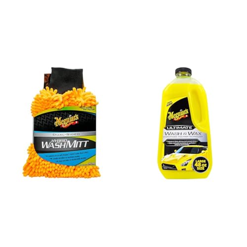 Gant de lavage auto Meguiar's X210200EU microfibre hybride noir