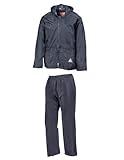Kapuze Regenanzug ( Jacke und Hose), absolut wasserdicht ,navy, XXL XXL,Navy