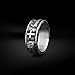 BySilveStone - Last Supper Cross Engraved Mens Band Ring in Silver, Handmade Exclusive Christian Jewelry