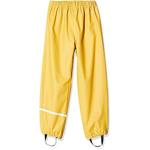 CeLaVi Pantalón Impermeable para Niña y Niño, Amarillo Cover