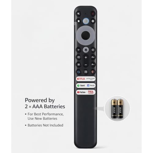 Image of Sadhwanis Compatible Remote Control for TCL & iFFALCON Smart Android TV RC802V Model | Replacement for TCL 4K UHD FHD QLED LED TVs | No Voice Command (TCL)