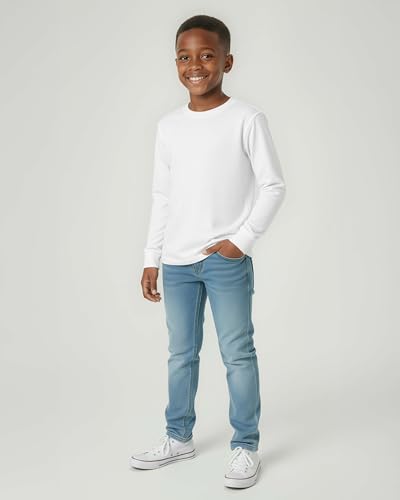 Image of 5 Pack Boys' Cotton Long Sleeve Jersey T Shirts Kids School Youth Tees