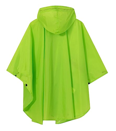 Image of SaphiRose Lightweight Kids Rain Poncho Waterproof Jacket Zipper Up Rain Coat