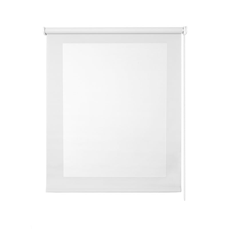 STOR PLANET | Tenda a rullo Screen per Interni, Tenda Termica Isolante Cucina, Soggiorno, Studio... Tende Finestre di Grandi (fino a 200 cm) e Porte (fino a 250 cm altezza) | Bianco, 100x250cm