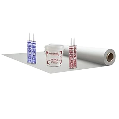 RecPro Extreme Duty RV Slideout Rubber Roof Kit | 4' Wide | RV Slideout Roof Repair | Camper Roof Repair | Camper (RV) Roofing Kit | PVC Rubber Roof | 14ft | Made in USA