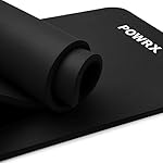 POWRX Colchoneta fitness antideslizante 190 x 100 ...: PRODUCTO: Colchoneta deluxe (190 x 100 x 1,5 cm, Negro) + PDF workout INTERACTIVO que recibirás, con un enlace específico, en la email de confirmación del pedido MULTIUSO: Estera ideal para mejorar y tonificar, tanto en casa como en el gimnasio, TUS ...