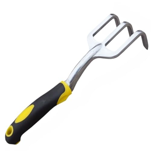 Mearrineser 園芸の除草用具、ステンレス鋼の除草のホック、除草のフォーク、芝生の除草用具、使いやすい、携帯用園芸用具、園芸用具、園芸仕事、家の庭、芝生、歩道、車道 (B)