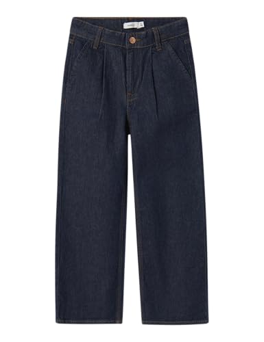 NAME IT Nkfbella HW W Pleat Jeans 3020-Az L Noos, Dark Azul Denim, 158 para Niñas