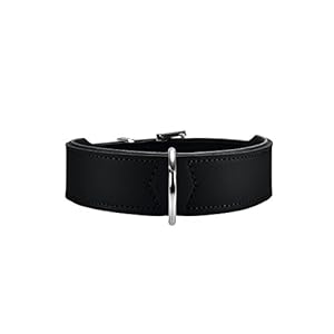 Hunter halsband, 30-34,5 cm, 2,6 cm ancho, Blanco Y Gris