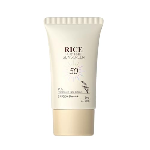 New Irven Rice Ultra-Light Sunscreen SPF 50 PA+++ Fermented Rice Water + Niacinamide for Sensitive Skin 1.76 oz