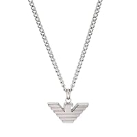 Emporio Armani Men's Stainless Steel Pendant Necklace, EGS2916040, Silver, One Size