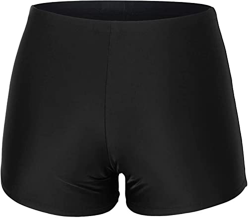 Yonique Womens Swim Shorts Solid Tankini Bottoms Swimsuit Bottoms Black M #TOP5