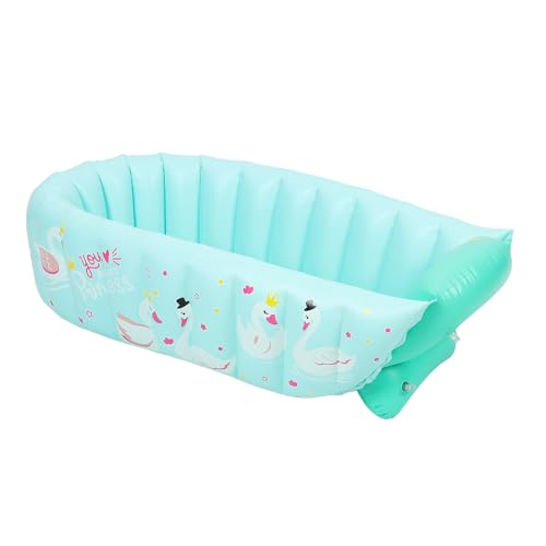Bañera inflable de bebé portátil con suelo acolchado y vaciado rápido