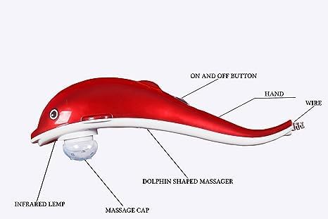 Switcart Dolphin Fish Handheld Massage Machine Vibration, Magnetic, remote infrared therapy with stress relief (red white) pack 1 for men and women for relief from pain and stress with pain and stress. Switcart Dolphin Fish Handheld Massage Machine Vibration, Magnetic, remote infrared therapy with stress relief (red white) pack 1 for men and women for relief from pain and stress with pain and stress.