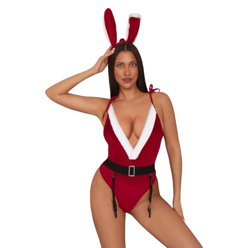 Lingerie thématique de luxe avec cette combinaison de Noël en dentelle