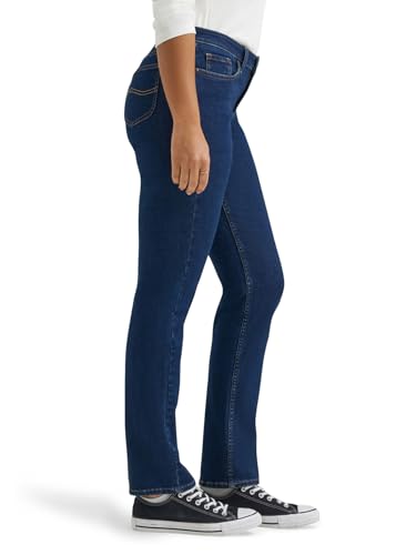 Lee Women's Legendary Mid Rise Straight Leg Jean, Dark Secret2