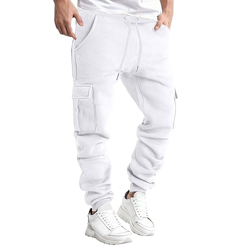 Pantalon Cargo Homme Blanc Z01 M | Toile Premium Haute Résistance