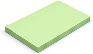 Evergreen Goods 3 Pads x Pastel Green Coloured Sticky Post Notes | Removable Self-Adhesive | 100 Sheets per pad - 76 x 127 mm (3" x 5") | Reminders, to-Do, Memo