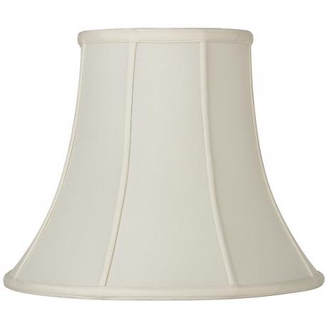 Silk Shantung Traditional Bell Shaped Lamp Shade, Eggshell color | 16 Inch by UpgradeLAMPS