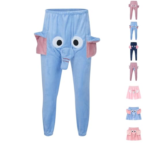Elephant Pants for Men, Funny Elephant Trunk Pajama Bottoms, For Women Men Homewear Sleepwear, Cute 3D Couple Pajamas
