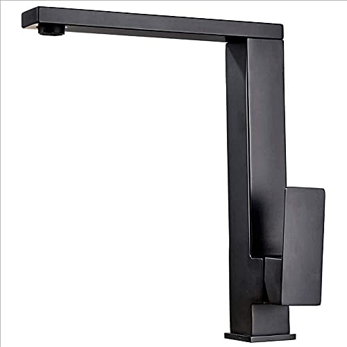 Robinet de cuisine noir en acier inoxydable 304 au design carré architectural - 2