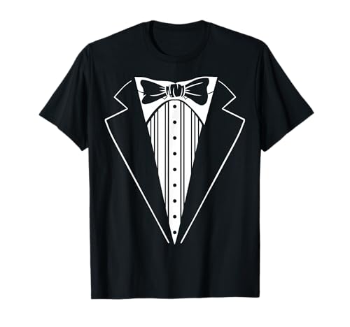Image of Suit print bow tie tuxedo vest men kids women jacket T-Shirt