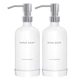 Kitchen Soap Dispenser with Non-Slip Protective Silicone Pad - Hand and Dish Soap Dispenser for Kitchen,Modern Kitchen Decor & Accessories. (Silver)