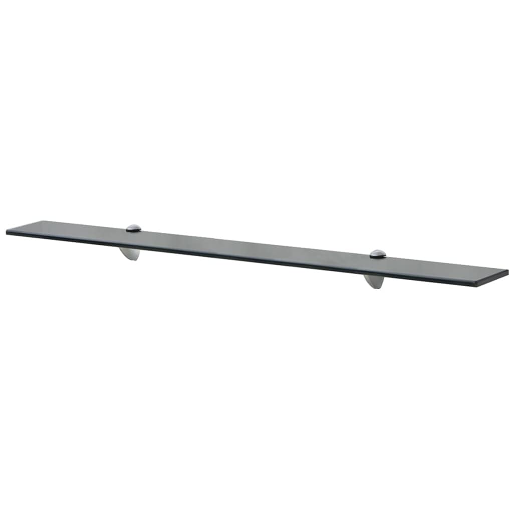 YUANCHUTOP Bathroom Glass Shelf, 90cm Floating Glass Shelves with 8mm Thicken Tempered Glass and Rustproof Bracket Wall Mounted Glass Shower Shelf (Black)