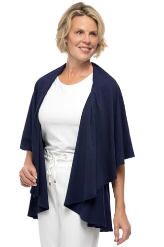 Coolibar UPF 50+ Women's Estella Convertible Wrap - Sun Protective (X-Small/Medium- Navy)3
