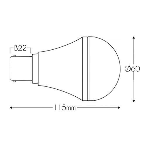 Confezione da 5 lampadine B22 LED, Lampadina SMD