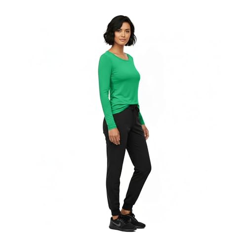 Image of Natural Uniforms Women's Long Sleeve Underscrub T-Shirt - Cotton Blend Scrub Base Layer for Nurses & Medical Professionals