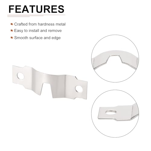 Image of DTGN 48mm x 15mm x 5mm U Type Hook Good for Frames with Screws - 20Pcs - Good for Hanging Paintings - Picture Frame Hook Photos - Silver Tone