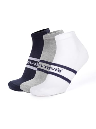 Image of Levi's LS304 Men's Compact Cotton Stretch Ankle Low Cut Socks (Pack of 3)