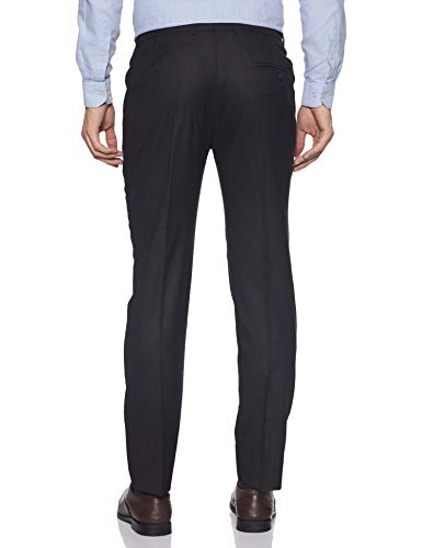 Image of Hang & Wear Men's Slim Formal Trousers (HWT895-1-32 Black 32W x 34L
