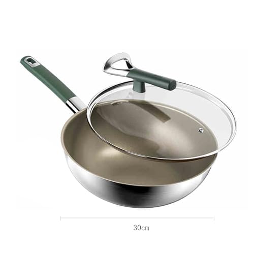Wok de Acero Inoxidable, Sin Revestimiento, 30 cm miniatura 2