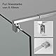 Stabilisierungsstange Feststab Teleskopstange einstellbar 73-123cm, verwendet für Duschwand Glaswand begehbare Stabilisierungsstange Glasstärke 8mm-10mm，Quadratischer Stützstab Silber