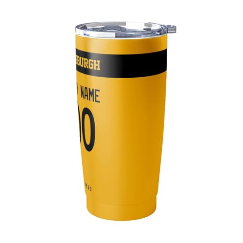 Image of ANTKING Pittsburgh Tumbler 20 oz Travel Coffee Cup Custom Name Number for Men Women Boy Gifts