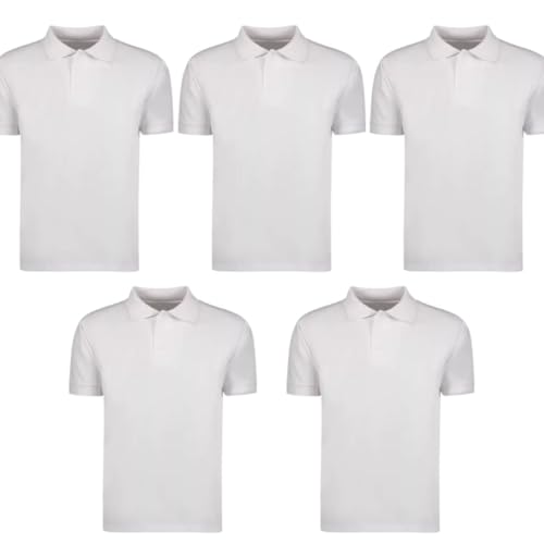 La mejor comparación de Playera Blanca para Niño comprados en linea. 46 Racotex Playera Escolar Tipo Polo 5 Piezas (MX/US, Edad, 6 Años, 16 Años, 6 AÑOS, Blanca)