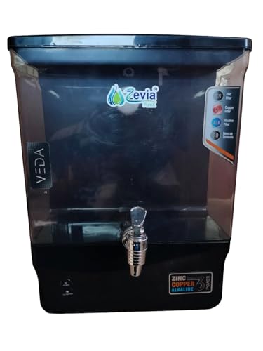 Veda Premium RO+UV Water Purifier | 10-Stage Molecular Purification with Active Copper, Zinc & Alkaline Technology | Vitamin B12 Enrichment | 10L Large Storage | Sleek Chrome Finish