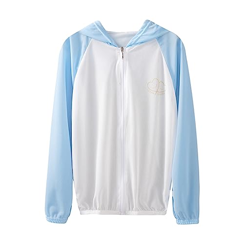 Girls Boys Hiking Shirts UPF 50+ UV Sun Protection Long Sleeve Zipper Hoodie Jacket Outdoor Fishing3