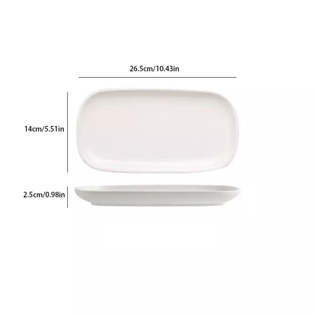 Forniture Per Feste Piatto da pesce Piatto da pranzo for la casa Piatto rettangolare bianco Ristorante Stoviglie for hotel Piatto da pesce al vapore resistente alle alte temperature Piatti Della Festa