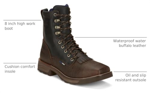 Image of Tony Lama Men's TW3430 High Range 8 inch Waterproof Comp Toe Lace-Up Work Boot